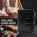 Miniatyrbild 4 av 4: Plånbok för män RFID-skydd Äkta läder Vertikal plånbok till fars dag