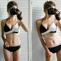 Pikkukuva 5 / 5: Push-up bikinin setti, jossa on halter-kaulakoru & seksikäs halter #1 A-musta 40-42