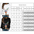 Miniatyrbillede 4 af 4: Vinter Juletrøje til Kvinder med Elgprint Langærmet Sweatshirt rød S