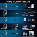 Miniatyrbillede 4 af 5: H100 Gaming Headset Sort + Blå