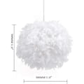 Miniatyrbillede 4 af 5: REMAKE Let lysstof, blød lampeskærm Lampeskærm Lysstof til bordlampe og gulvlampe, soveværelse 30 cm diameter, hvid