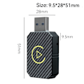 Miniatyrbild 2 av 2: 2-i-1 Trådlös CarPlay Adapter Android Auto Trådlös Adapter Smart Mini Box USB Dongel Plug and Play WiFi Snabb Anslutning