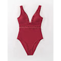 Miniatyrbillede 5 af 5: Dametøj V-hals Gennemsigtig Mesh Badetøj Shapewear Enkeltdel Rød M