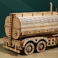Miniatyrbild 4 av 6: 3D Träpussel, Tankbil, Mekaniska Modellkit för Vuxna att Bygga, Trämekaniskt Byggset