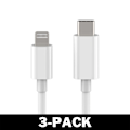 Miniatyrbilde 1 av 3: USB-C til Lightning Kabel iPhone Hurtiglader 2M Hvit