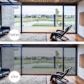 Miniatyrbillede 7 af 7: Envejs spejl vindue film Solbeskyttelse glas decal - spot salg - Sort-sølv 40x300 cm Black-silver