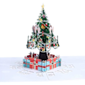 Miniatyrbillede 1 af 5: 10 stk 3D Julekort med Julehilsener, Pop Up Julekort, Julegavekort til Jul, Vinter