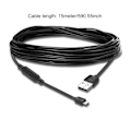 Miniatyrbilde 5 av 5: Superlang USB til Micro USB Ladekabel for Termometer/Kamera Lang Holdbar Laderledning Spenningsforsterker 15 Meter