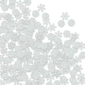 Miniatyrbilde 2 av 5: Jule- og nyttårs-snøfnuggkonfetti, hvite snøfnugg, runde bordkonfetti, juleferiefestdekorasjoner