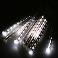 Miniatyrbilde 2 av 4: 20/30/50cm LED-regnlys Meteor Julepynt Hvit 50 cm White