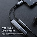 Miniatyrbild 3 av 5: USB-C-adapter för 3,5 mm hörlurar och USB-C-laddare Svart