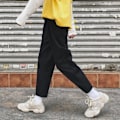 Miniatyrbillede 4 af 4: Højt taljede løse sweatpants til mænd - Hudvenlige og åndbare bukser - Perfekt gave til jul, fødselsdag eller nytår - CMK Sort Sort M