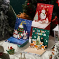 Miniatyrbillede 4 af 5: 5/1 stk 3D Pop Up Julehilsenkort med Konvolut Ven Familie Velsignelse Postkort Fødselsdag Nytår Juledekoration Style5 1 stk
