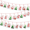 Miniatyrbilde 5 av 5: 24 stk, 10.16*15.24cm Julekalender, DIY Kalenderpynt Juledekorasjoner til Hjem Nyttårsgaver, Gaveposer til Julefest 24stk/pakke