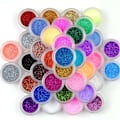 Miniatyrbild 2 av 5: 45 burkar glitter för nageldekoration multifärgad