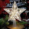 Miniatyrbilde 1 av 5: Julepynt LED Stjernelampe Juletre Henger Ornament for Hjemmedekor Navidad Nyttår 2025 Gavetilbehør 15CM B