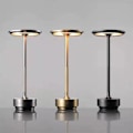 Miniatyrbilde 1 av 5: REMAKE Trådløs skrivebordslampe Dimbar metall USB-oppladbar skrivebordslampe -1 stk-WELLNGS gull
