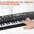 Miniatyrbillede 3 af 5: 61 Tasters Elektronisk Orgel Digitalt Klaver Tastatur med Mikrofon Børns Musik Legetøj til Børn - WELLNGS