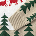 Miniatyrbilde 4 av 5: Julegenser Barn Klær Lang Ermet Skjorte Strikket Genser Cardigan Julekostyme Snø Jumpsuit Småbarn Baby Vår Hjorte Topper for Vinter