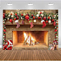 Miniatyrbillede 4 af 5: 5x3ft Julebål Tema Baggrund Glædelig Jul Aften Fotostudie Baggrund