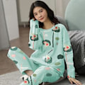 Pikkukuva 2 / 3: Joulupyjamat Perheen Matchivat Pyjamat Pyjamapuvut Syksy Pitkähihainen Piirretty Snoopy Pyjamat Naisille Xl 60-70kg 16