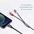 Pikkukuva 4 / 5: Audio-sovitinkaapeli puhelimesta RCA Lotus -kaapeliin kaiuttimen audio-vahvistimen linkki audiokaapeli Apple iPhone Lightningille