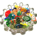 Miniatyrbilde 4 av 5: REMAKE 10 stk Vintage glass godteri bryllup fest godteri