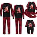 Miniatyrbilde 2 av 5: Matchende familiepyjamas til jul, langarmet skjorte og bukser, loungewear