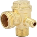 Miniatyrbillede 2 af 5: Port Check Valve til Luftkompressor, Luftkompressorventil, Trevejs Check Valve, Messing Check Valve til Forbindelse af Rørfittings