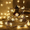 Miniatyrbillede 2 af 5: 6M-40 Lampe Julepynt LED Juletræspynt Lys Julemand Snemand Lysstreng (Batteridrevet)