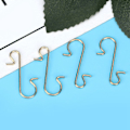 Miniatyrbild 5 av 5: 100 st Multifunktionella Metall-S-formade Krokar Julgranshållare Dekorationstillbehör (Guld)