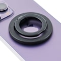 Miniatyrbillede 3 af 4: Magnetisk ringholder til smartphone med metalplade Sort