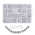 Miniatyrbillede 1 af 5: REMAKE 1200 stk akryl alfabetperler 6mm DIY smykkefremstilling Type B