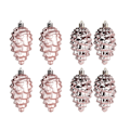Miniatyrbillede 1 af 5: 8 stk. Julepynt - Rosenguld 9 cm Charms Glans Matt