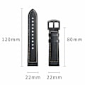 Miniatyrbild 5 av 8: Armband Samsung Gear S3 Classic, Frontier, Galaxy Watch 22 mm Läder Svart