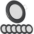 Miniatyrbillede 1 af 5: REMAKE Indbygget Spotlight DC 12V LED Ekstra Flad Sort Dæmpbar Hul 57-65mm 2.5W 3000K 215LM Vandtæt IP64 Indbygget Loftbelysning til Campingvogn Båd