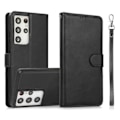 Miniatyrbillede 3 af 5: Samsung Galaxy S22 Ultra 2-i-1 Magnetisk Wallet Cover Sort sort