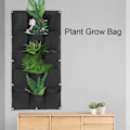 Miniatyrbild 5 av 5: Planterpåse Trädgård Balkong Vägg Vertikal Blommor Växter Hängande Planteringslåda Svart Färg 15 Fickor