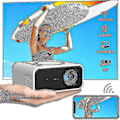 Pikkukuva 3 / 5: 4k-projektori 7500 lumenia 1080p 3D LED mini WiFi videoprojektori kotiteatteri Dz(musta)-Yvan