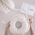 Miniatyrbillede 2 af 5: REMAKE 4 stk 250g DIY Chunky Garn Blødt Tykt Arm Hækling Roving Hækling Uldgarn Beige Tyk Strikning