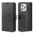 Miniatyrbillede 3 af 5: iPhone 13 Pro Max pungetui PU læder/TPU Sort