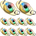 Miniatyrbillede 1 af 5: REMAKE 10 stk LED fiskeblink med fiskeskeer, oplyste agn blinkere (FMY)