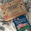 Miniatyrbillede 4 af 5: Juleaftenboks, Julegave, Trækasse med Snefnug og Hjorte, Nattens Før Jul, Julemandens Gaveæske til Julefest