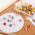 Miniatyrbilde 3 av 5: REMAKE 100 stk kreative push-pinner, kartnåler, flagg-push-pinner, push-pinner, brukes til å feste papir til korktavle