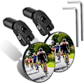 Miniatyrbillede 2 af 5: 2-delt Cykel Spejl, 17,4-22 mm Cykel Styr Spejl, 360 Justerbart Cykel Konveks Spejl