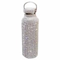 Miniatyrbilde 2 av 5: Diamanter Vannflaske, Isolerende Vannflaske i Rustfritt Stål, Glitter Vannflasker, Fyllbare Vannflasker for Kvinner Sølv (500ml)