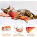 Miniatyrbild 4 av 4: Interaktiv katt-leksak Stänkande Fisk Orange