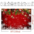 Pikkukuva 5 / 5: Lumikide Joulukuvaustaustakankaat Talvi Uusivuosi Perhejuhliin 5x3ft Syntymäpäivä Glitter Bokeh Sparkle Punainen Joulu