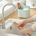 Miniatyrbillede 5 af 5: Minimalistisk Design Spisepindestativ Stor Kapacitet Plast Stærk Konstruktion Bestikstativ Husholdningsartikler