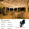 Miniatyrbillede 4 af 5: LED Islyslys Udendørs Julepynt 400LED 8 Tilstande Islys Julelys, Udendørs Feelygter til Jul, Fest, Jul